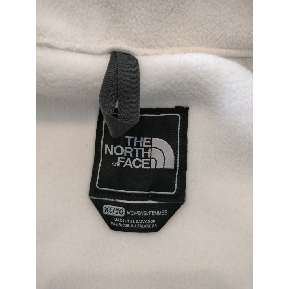 TNF The North Face Denali Fleece Jacket Womens XL White Gray Full Zip Polartec - Picture 5 of 16